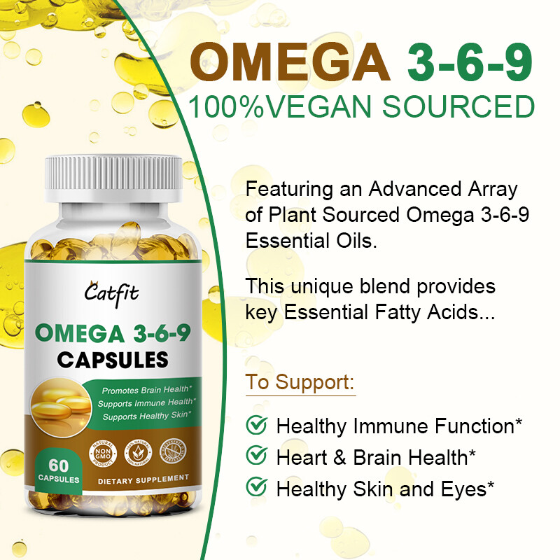 Catfit Omega-3-6-9 Fish Oil Capsule 500mg Support Heart & Brain Healthy