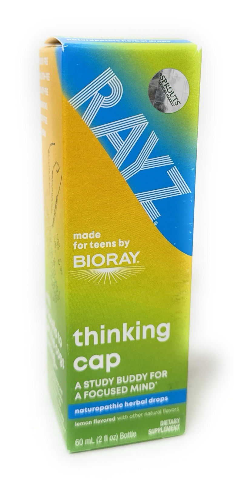 BioRay Rayz, Thinking Cap, Naturopathic Herbal Drops, Lemon, 2 fl oz 06/2028