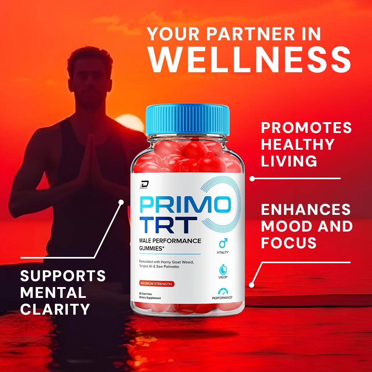 (3 Pack) Primo TRT Gummies for Men – PrimoTRT Male Gummy All-Natural Reviews