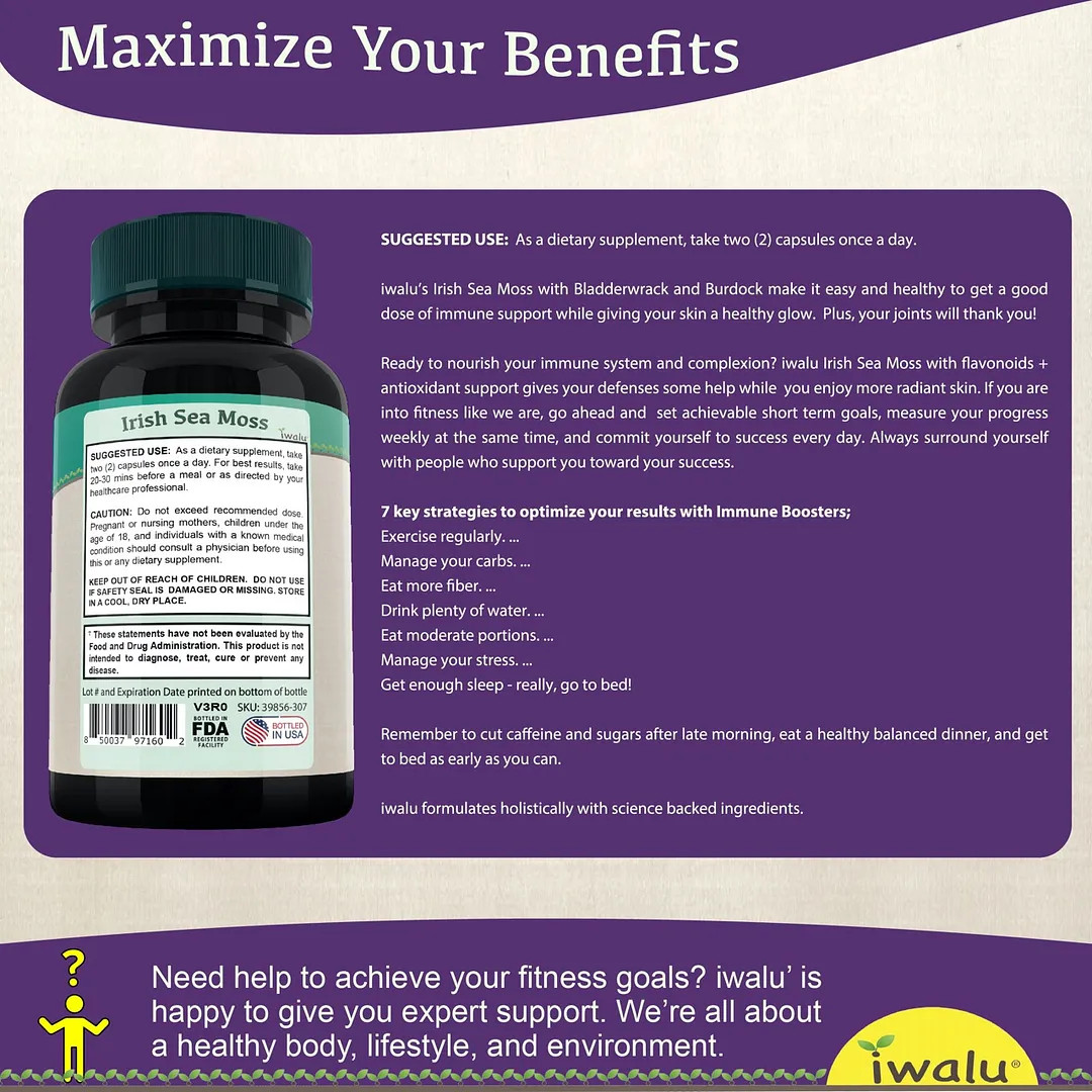 Age Sea Moss Amaz | Best Supplement Capsule Pill Men Women FREE SHIP