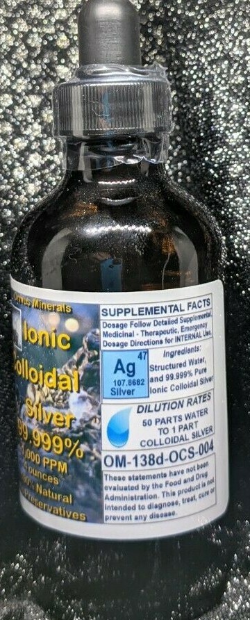 FREE SHIPPING!!! COLLOIDAL SILVER 1000 PPM 4 OZ.- IMMUNE SUPPORT WITH DROPPER