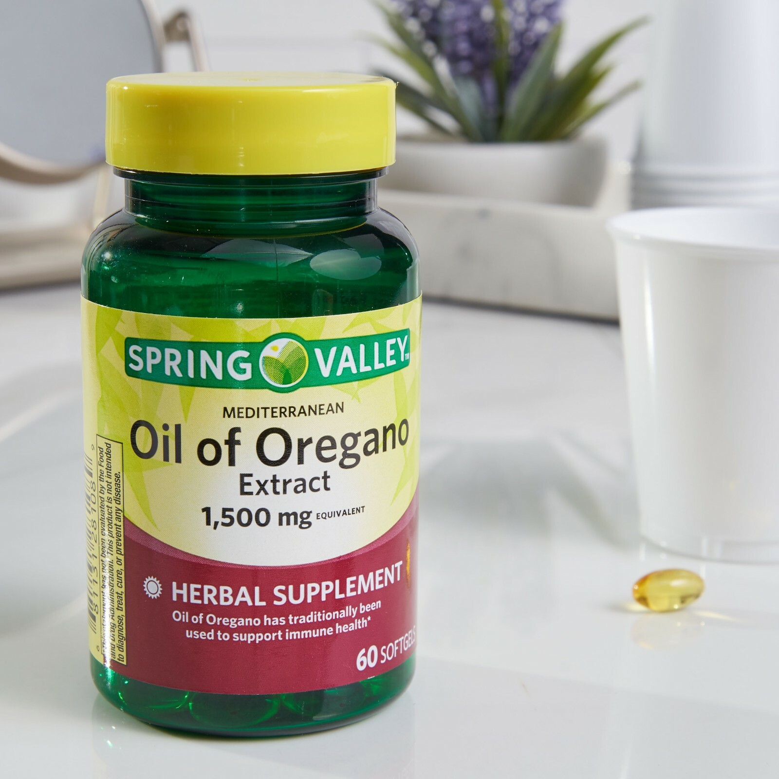 Spring Valley Mediterranean Oil of Oregano Extract Softgels, 1,500 mg, 60 Count+