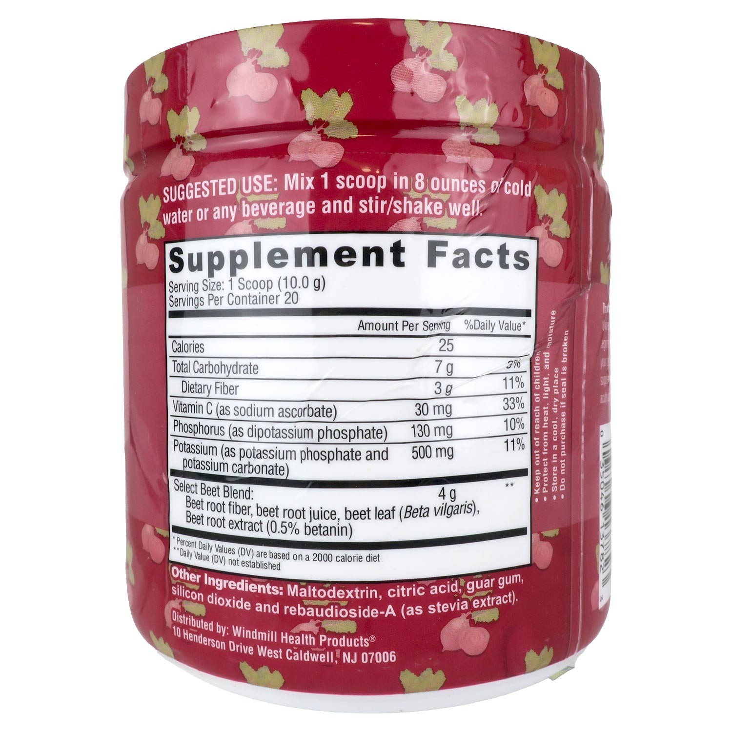 NON GMO Beets Powder Drink Mix Perfect for Smoothie by Wellness Garden Vegan