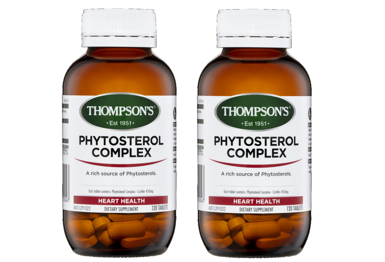 2 x THOMPSON’S Phytosterol Complex 120 Tablets Thompsons CHOLESTEROL MANAGER