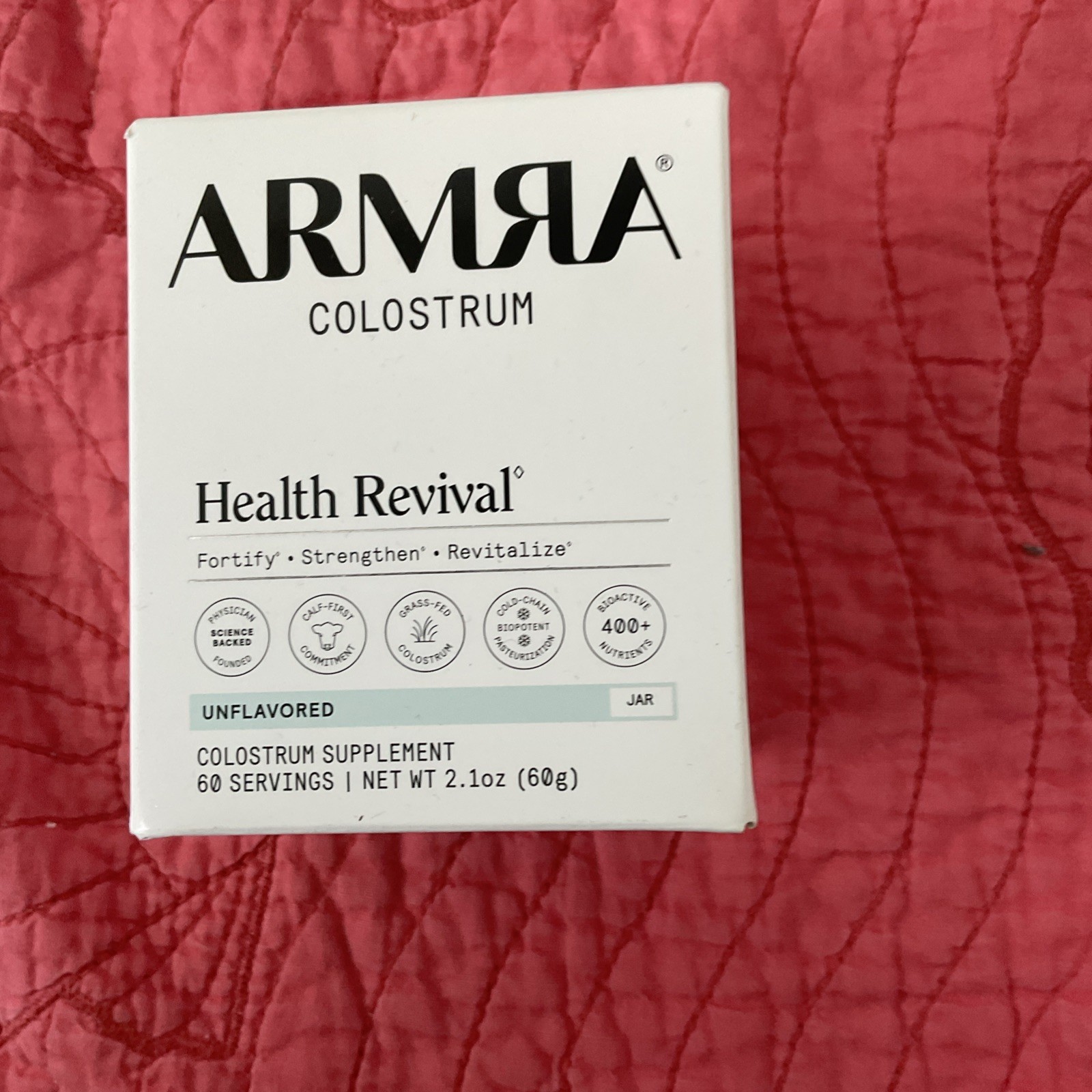 ARMRA COLOSTRUM HEALTH REVIVAL UNFLAVORED POWDER SUPPLEMENT 60 SERVINGS 2/28