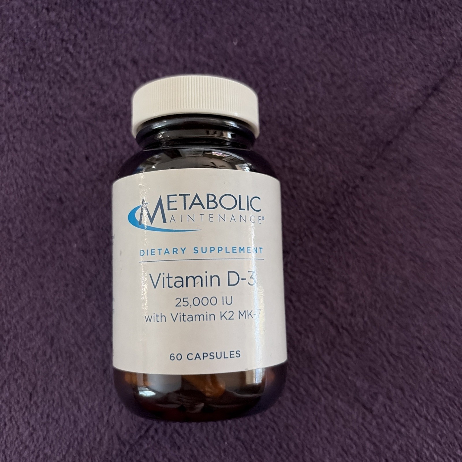 Metabolic Maintenance-Vitamin D3 25000 IU w/Vitamin K2 as Mk7 60 Caps exp 04/26
