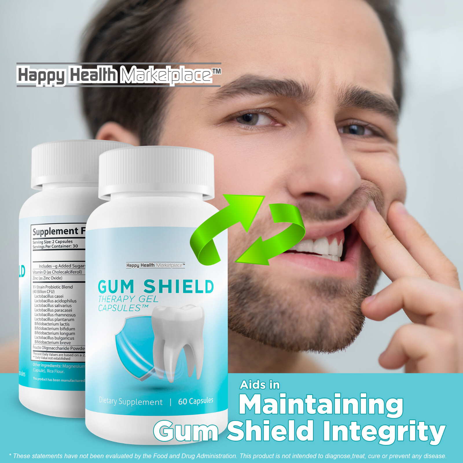 Gum Shield Therapy Gel Capsules – Our Best Oral Probiotics for Teeth and Gums