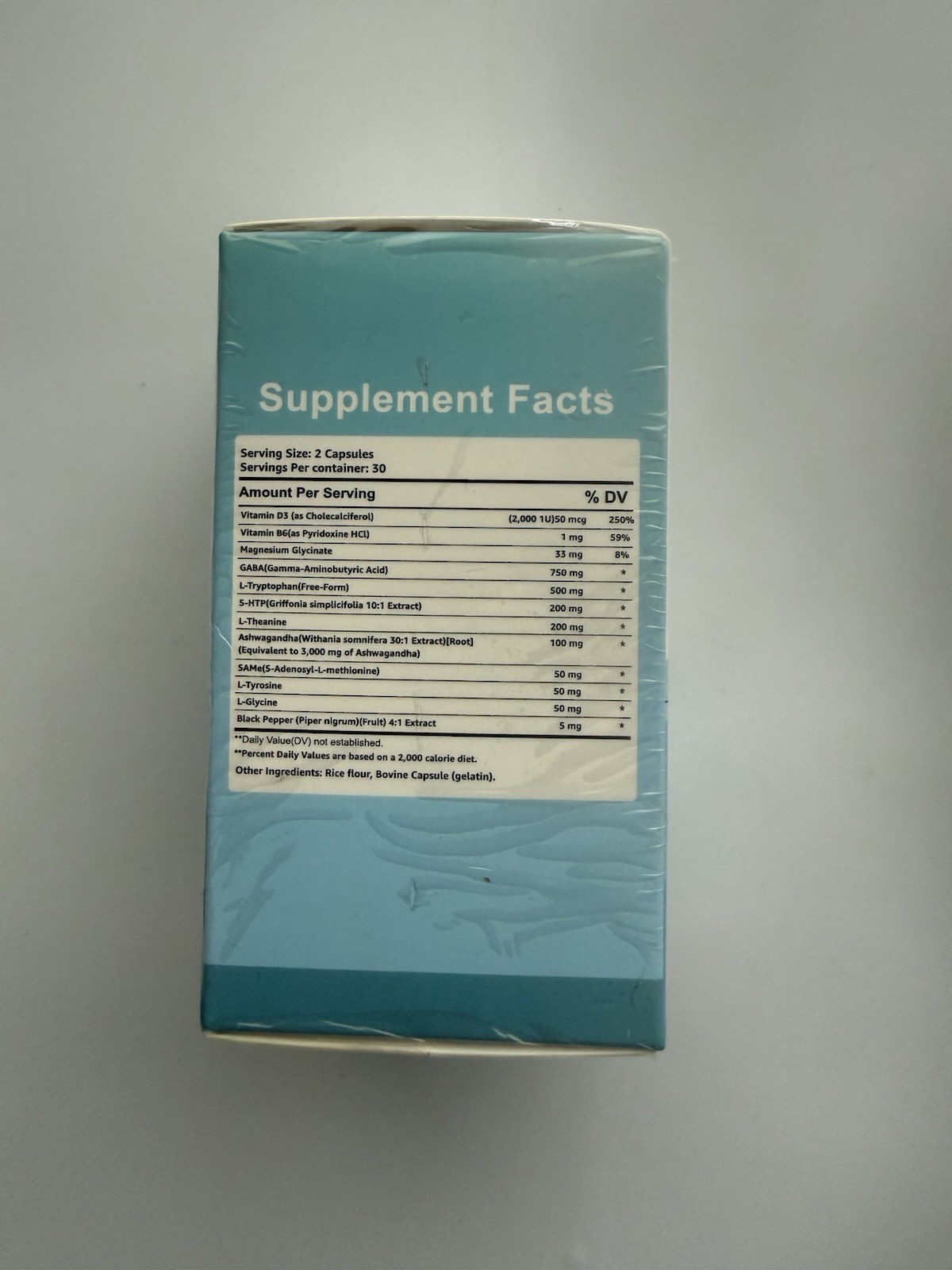 Dsvi GABA + 5-HTP + L-Tryptophan + L-Theanine + Ashwagandha 60 Caps Exp 09/27