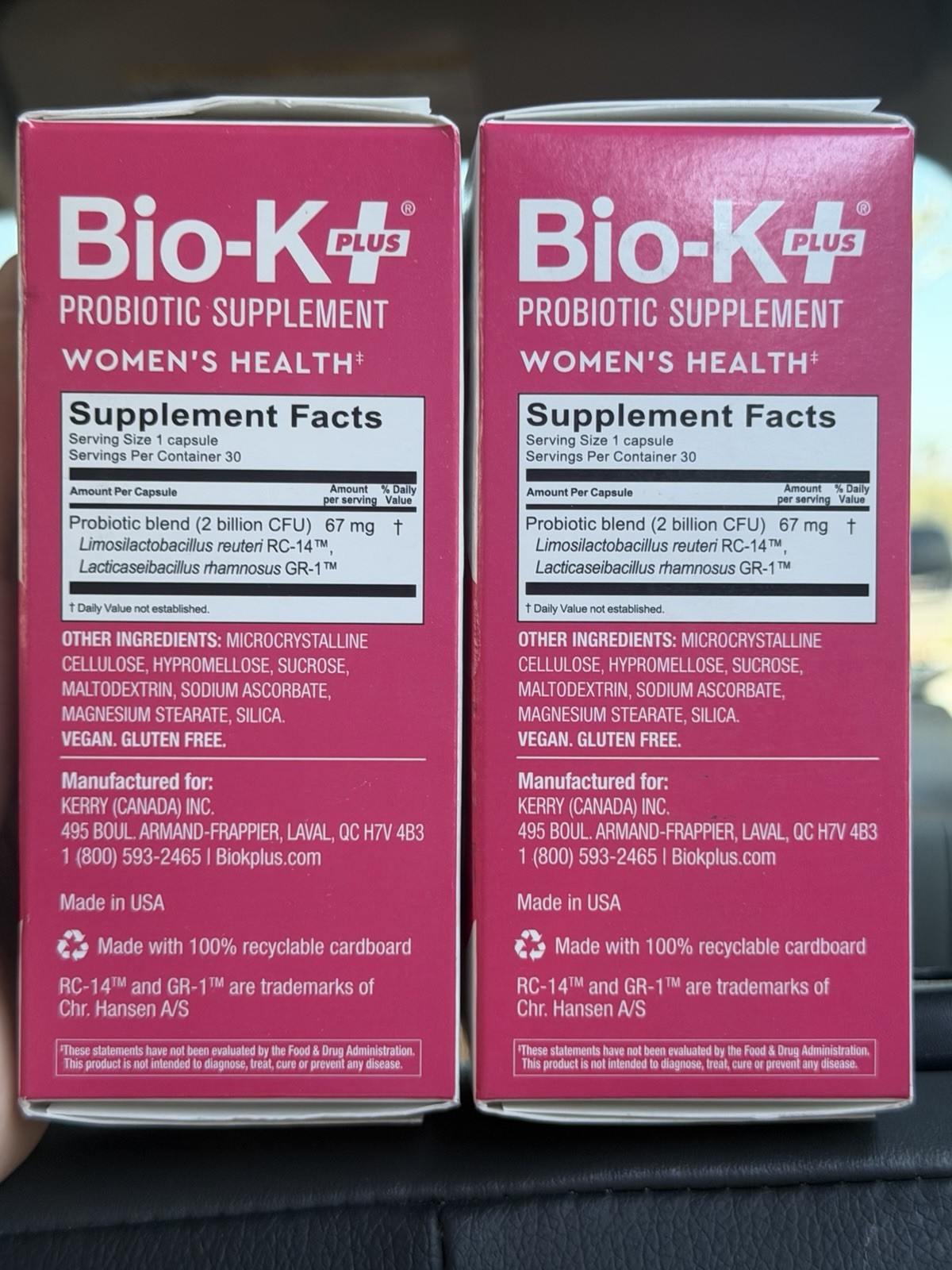 2 pk Bio-K Plus Probiotic Women’s Health 30 Capsules Vegan Non-GMO Exp 28DEC2026
