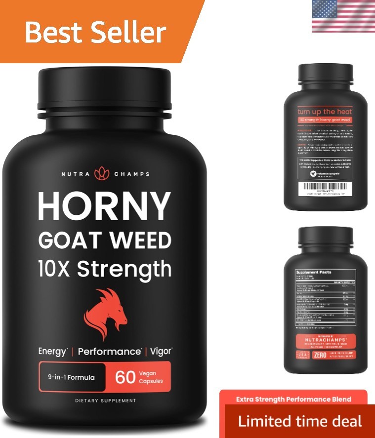 Horny Goat Weed, 1000mg Epimedium Energy Supplement, 10X Strength Icariin, Gi…