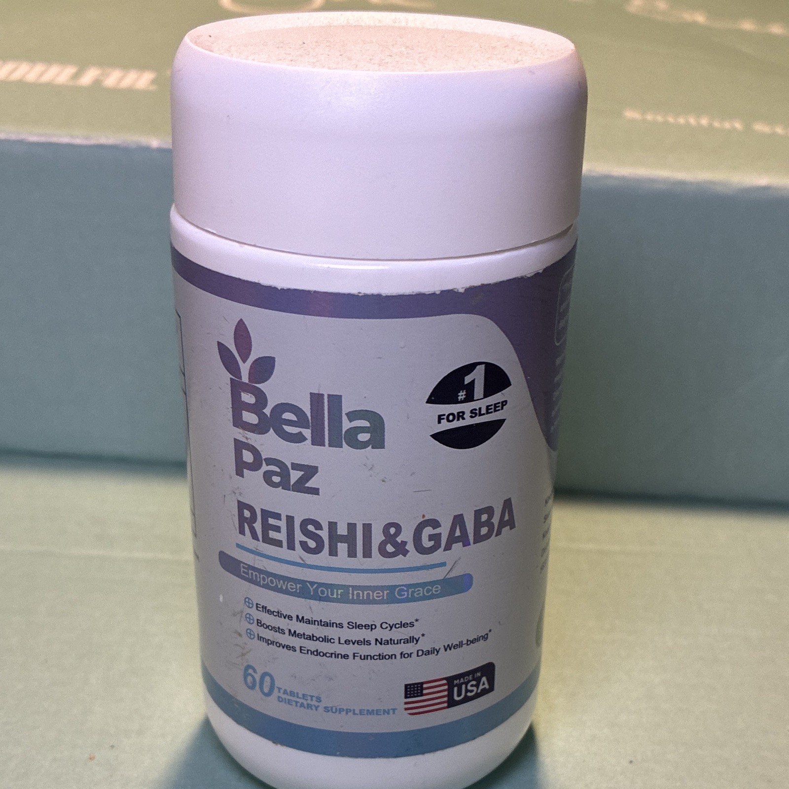 Bella Paz Reishi & GABA Sleep Support 60 Tablets w/ L-Theanine Exp 06/27
