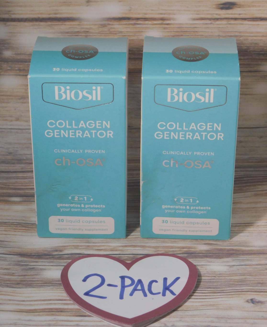 2-pack BIOSIL Collagen Generator for Hair Skin Nails Joints 30ct (x2) 4/26 #DL02