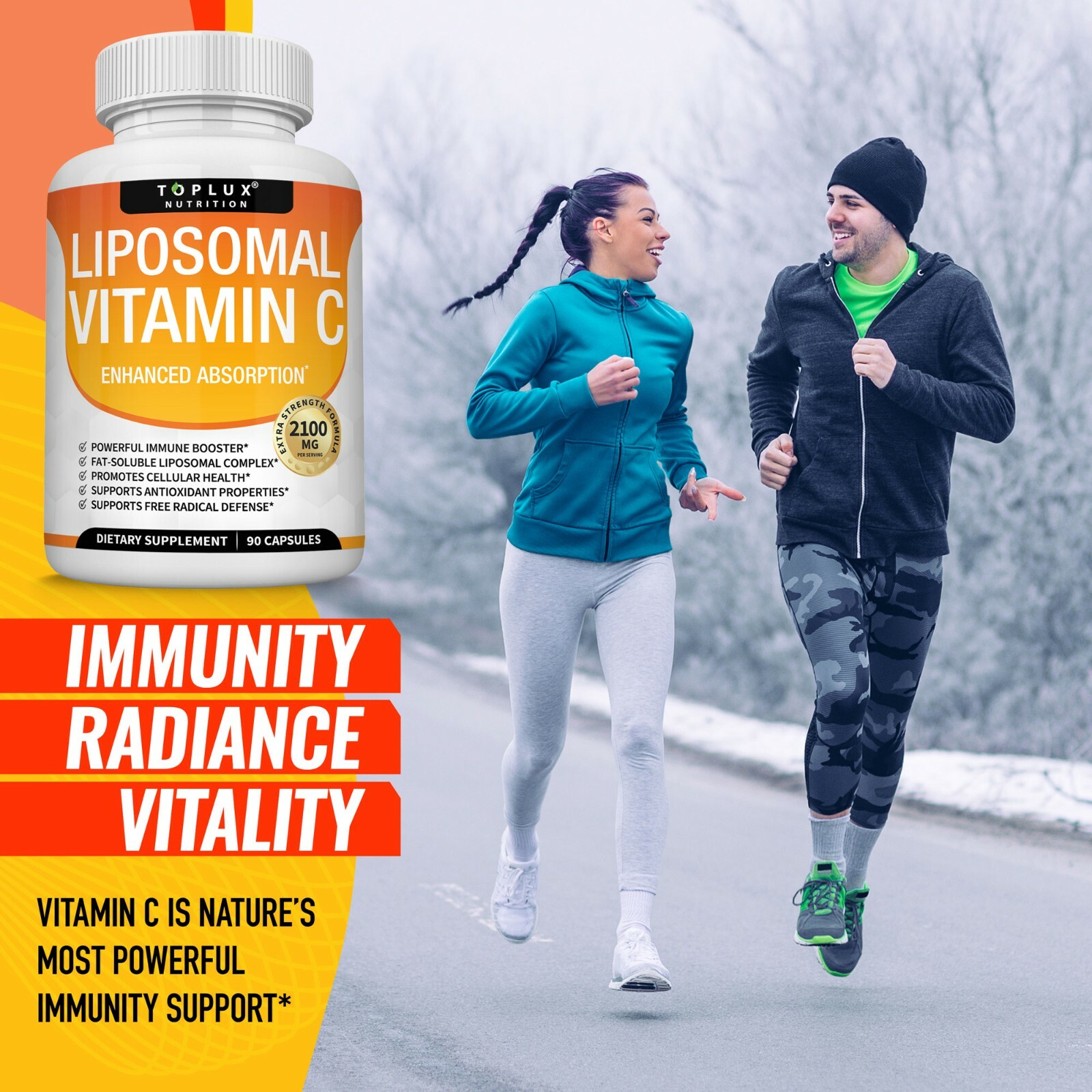 Vitamin C Liposomal 2100MG Capsules – High Absorption Vitamin C Pills Supplement