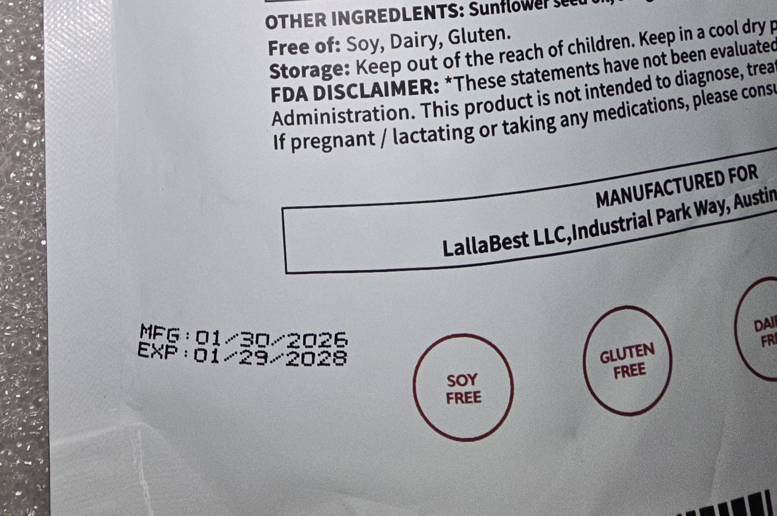LallaBest 500mg Aged Garlic Extract Softgels 2 Bags 300 Softgels/Bag EXP 01/2028