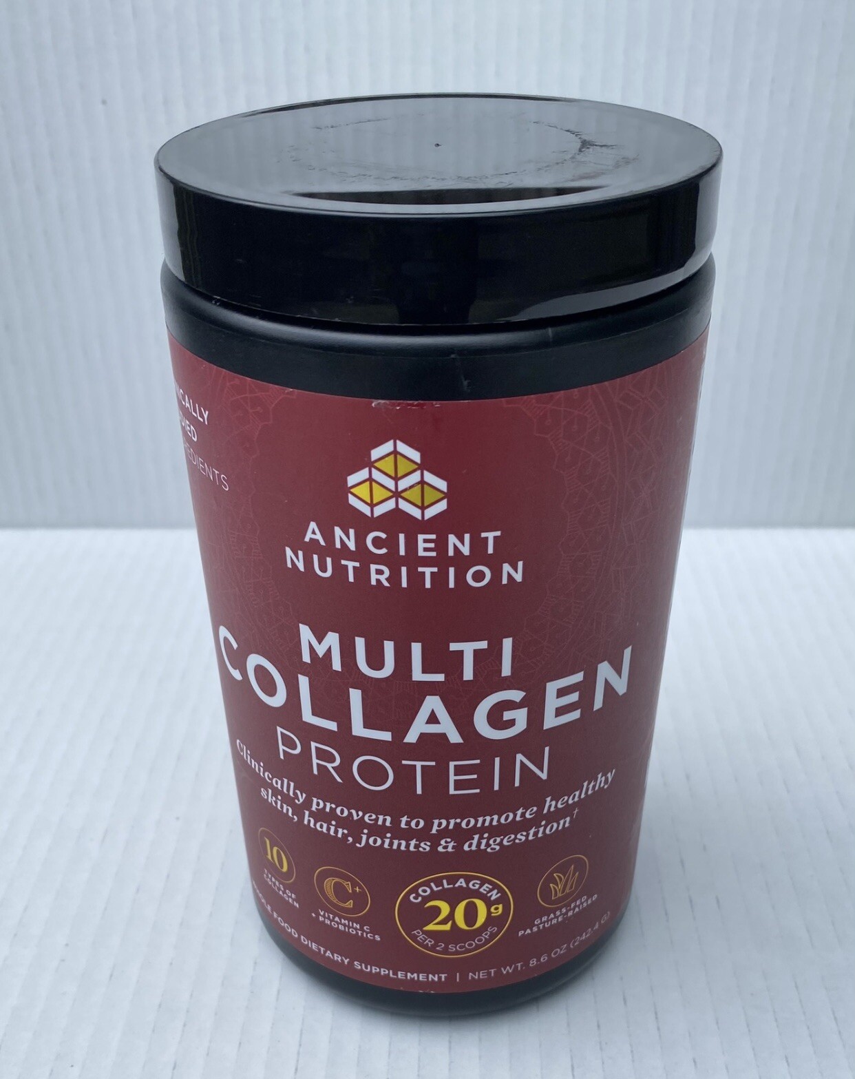 Ancient Nutrition Collagen Powder Protein with Probiotics, Unflavored 8.6oz