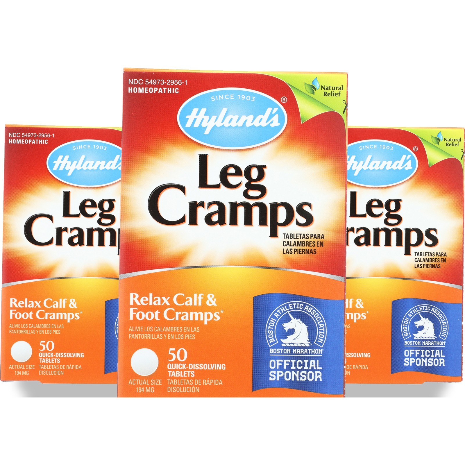 Hyland’S Leg Cramps Relax Calf And Foot 50 Quick Dissolving Tablets 3 Pack