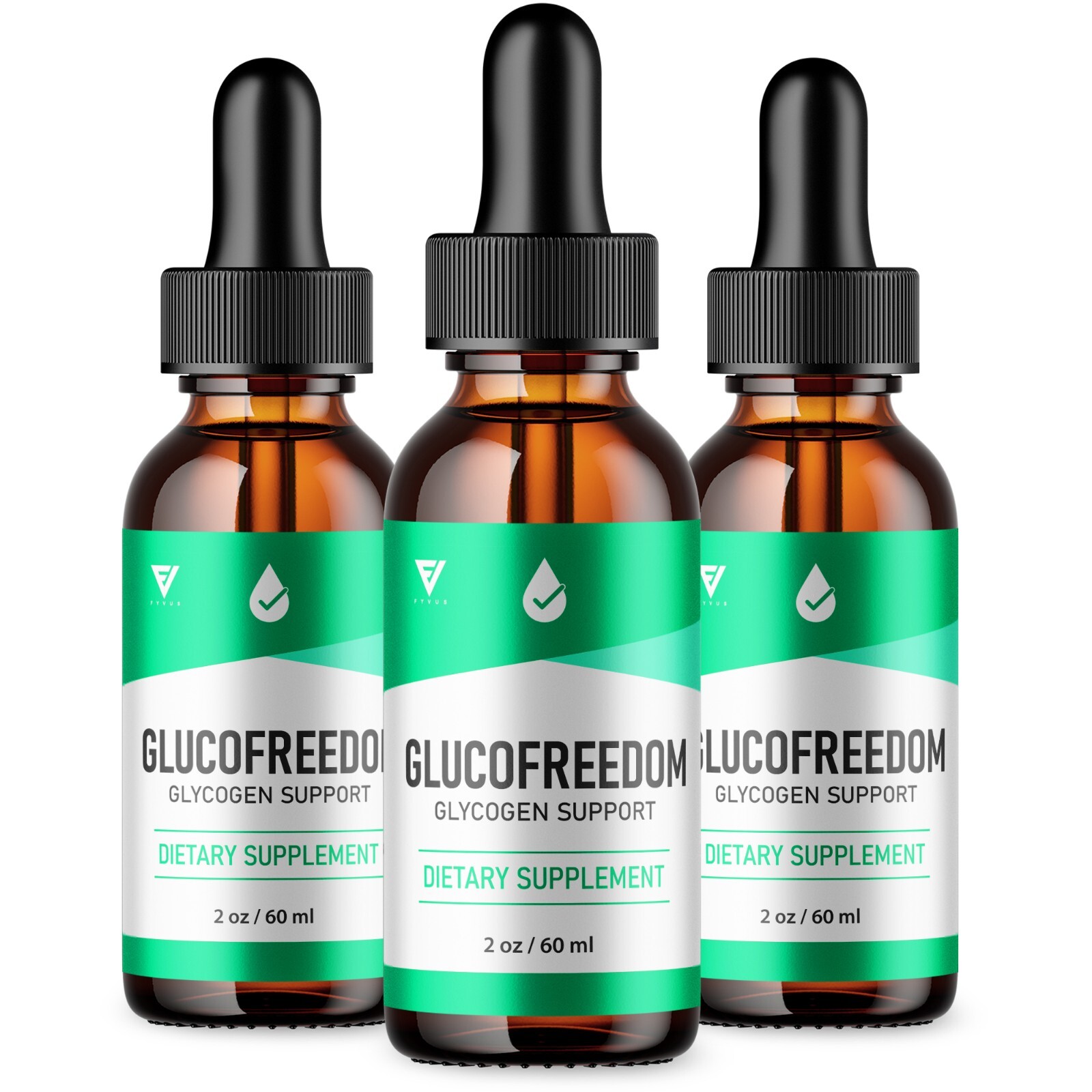 (3 Pack) Gluco Freedom Blood Support Supplement GlucoFreedom Drops (6oz)