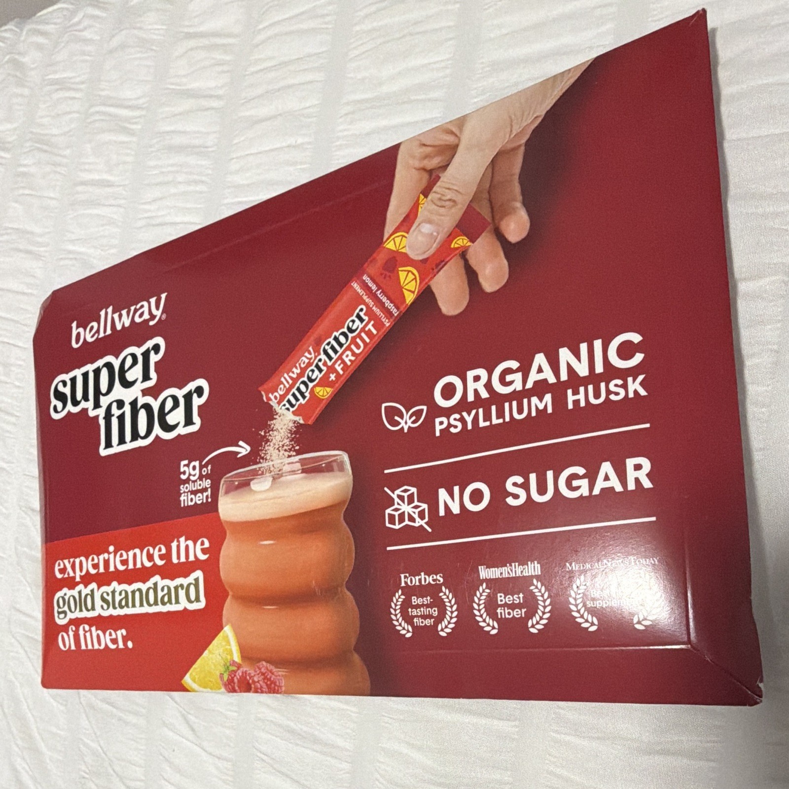 bellway Super Fiber Organic Psyllium Husk Powder 5 g Sugar-Free Fruit Flavor