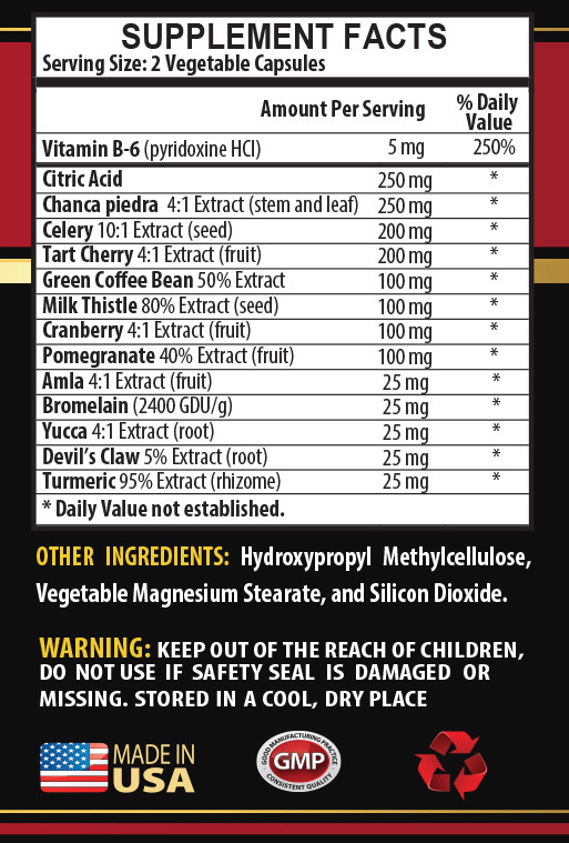 antioxidant formula – Uric Acid Formula 1430mg – soothe inflammation 1 Bottle
