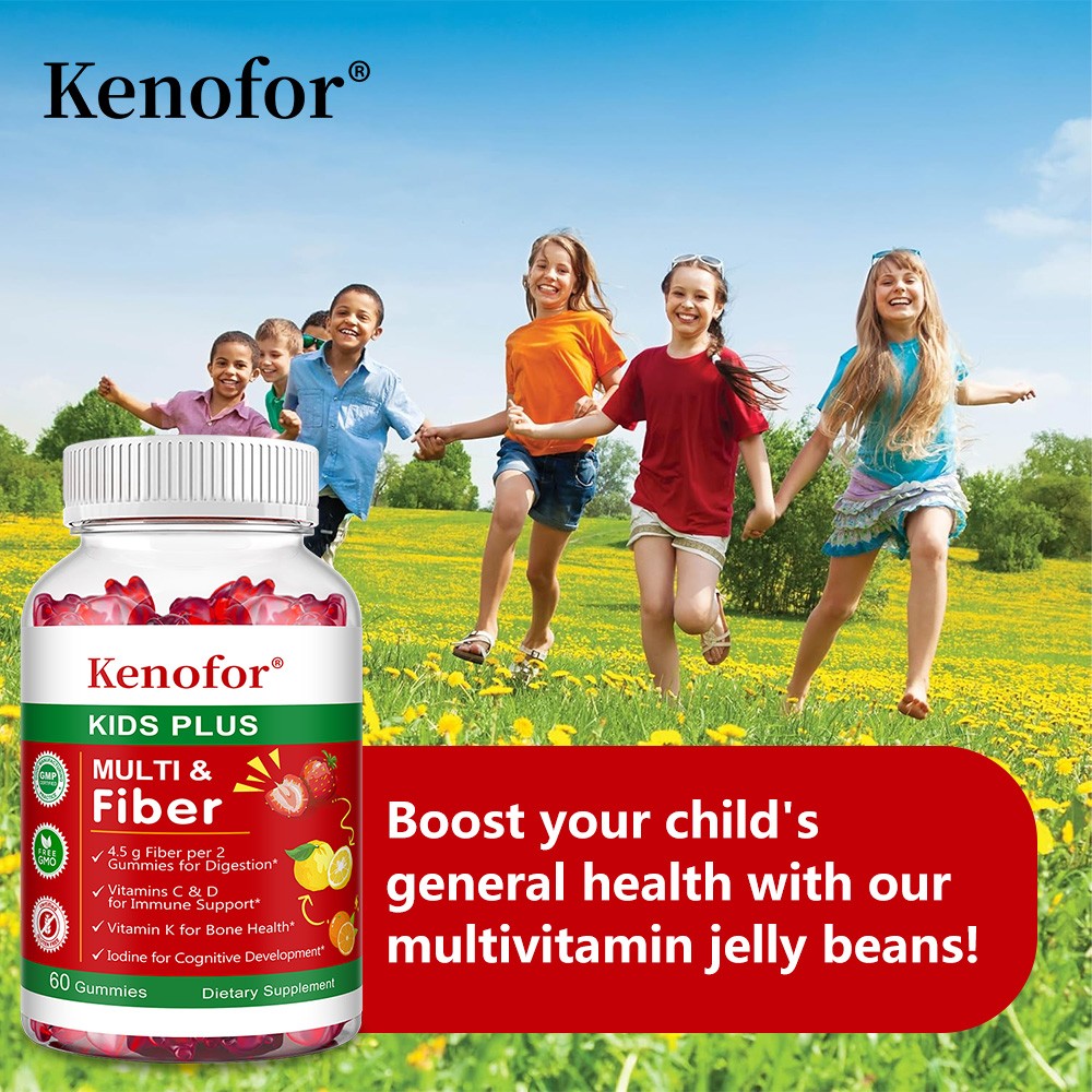 Kids Multi Fiber Supports Digestive Bone Immune System Health 60 Gummy