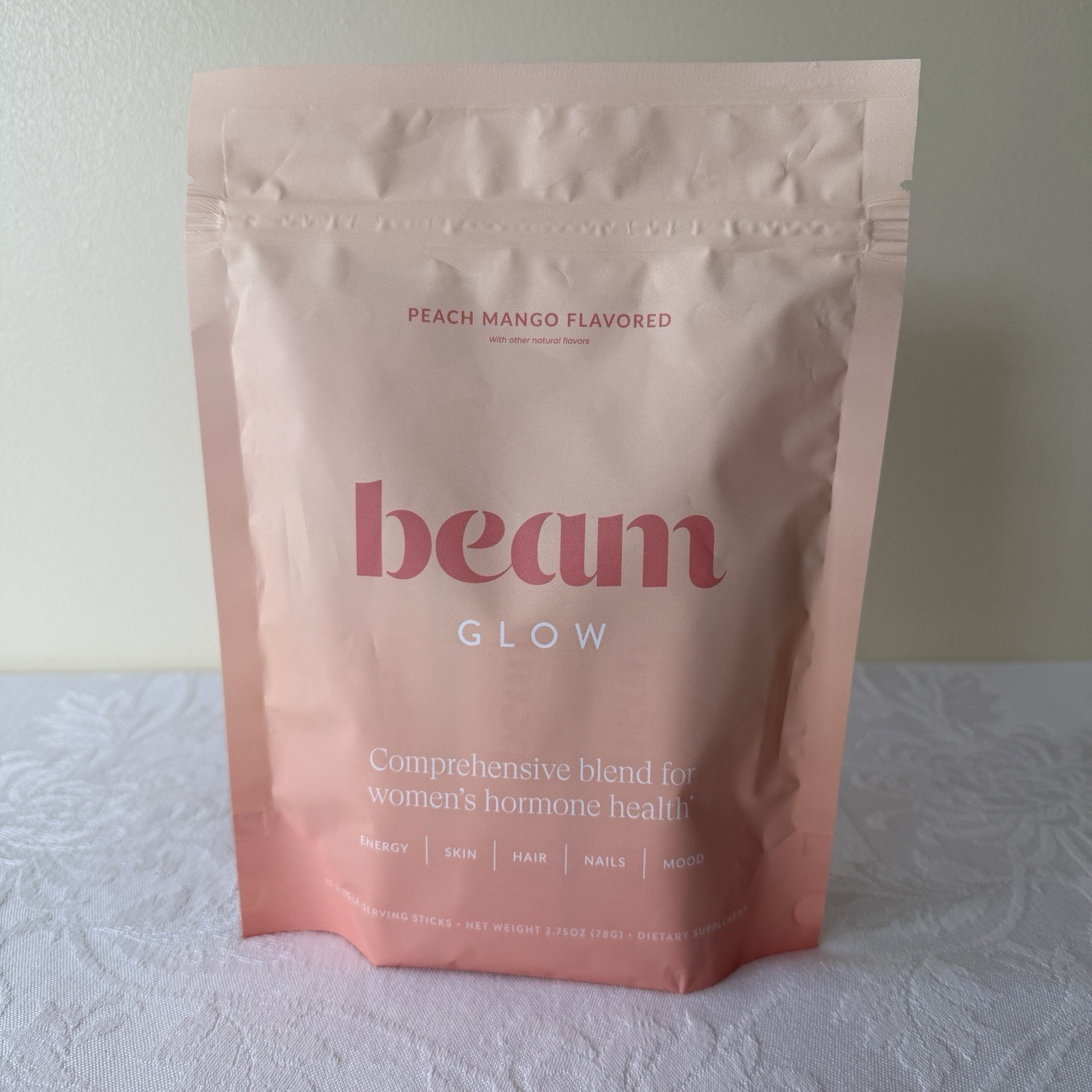Beam Glow Peach Mango Flavor Women’s Dietary Health Supplement