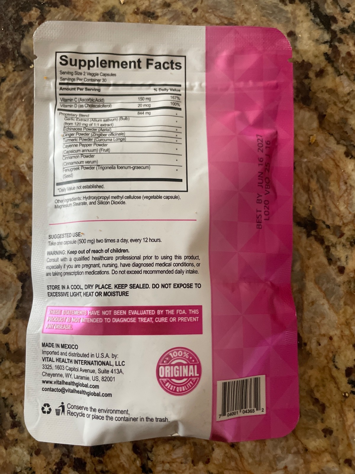 VitalHealth V-italboost 60 Veggie Capsules – New! Vital Health! EXP 2/2027
