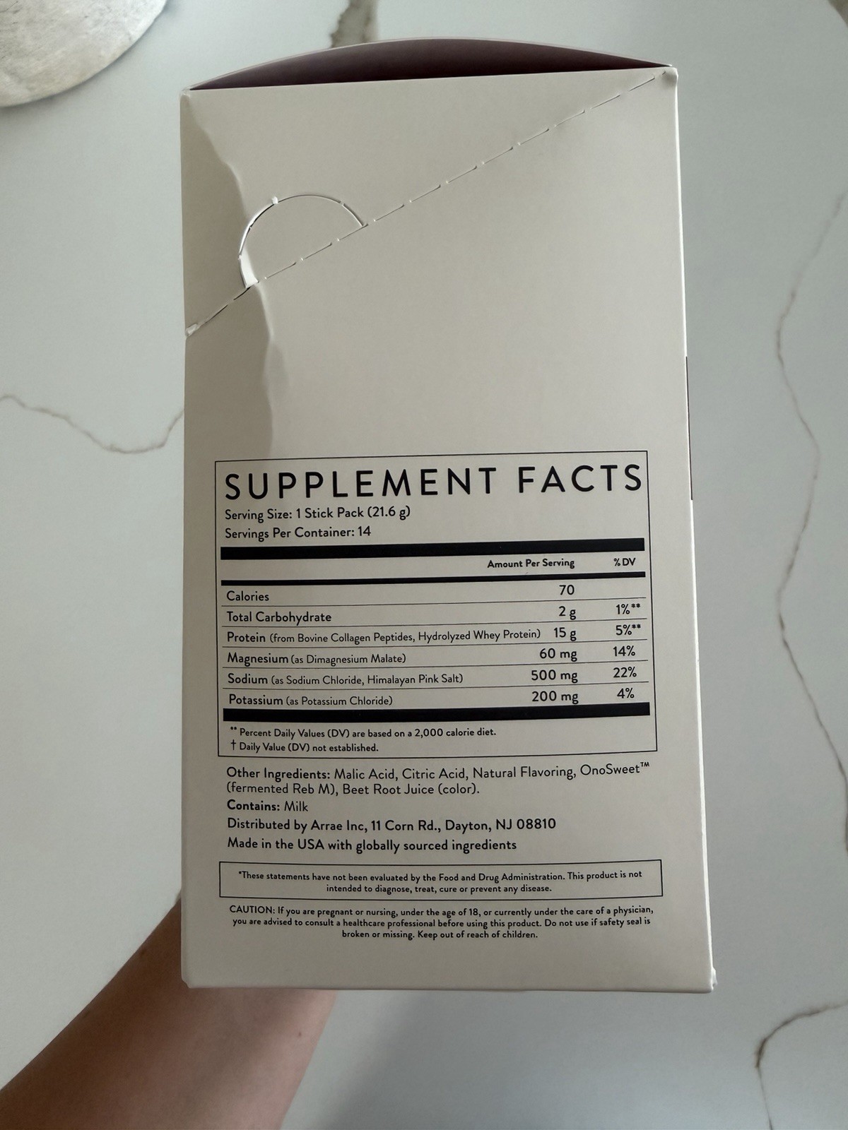 Arrae Clear Protein Plus 15g Grass-Fed Raspberry Yuzu, 14-Pack, Zero Sugar
