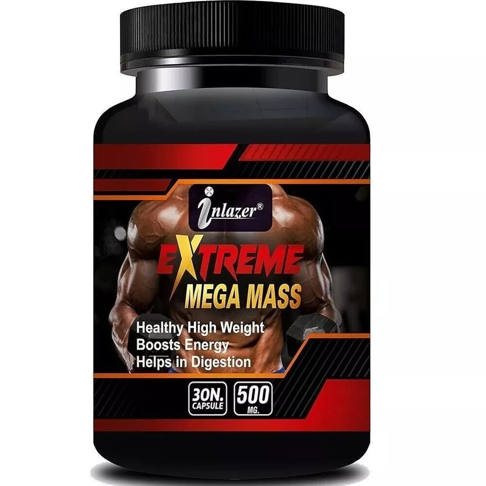 (1 pack) Inlazer Mega Mass Herbal Capsule For Daily Wellness Supplement – 30 Ct