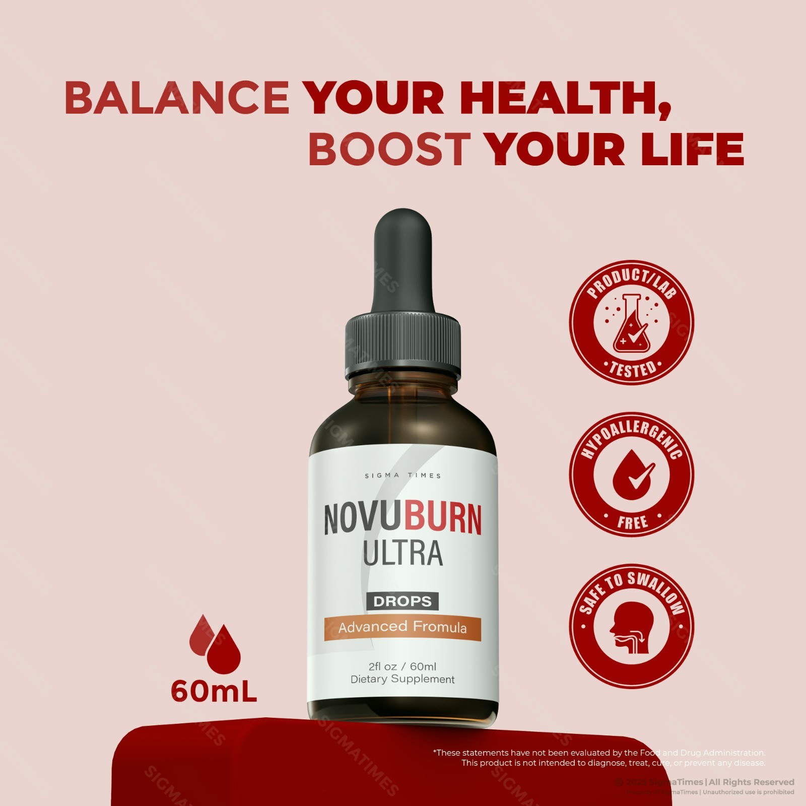 NovuBurn Ultra Drops, Advanced Liquid Supplement, Fat Burning Formula (30 serv)