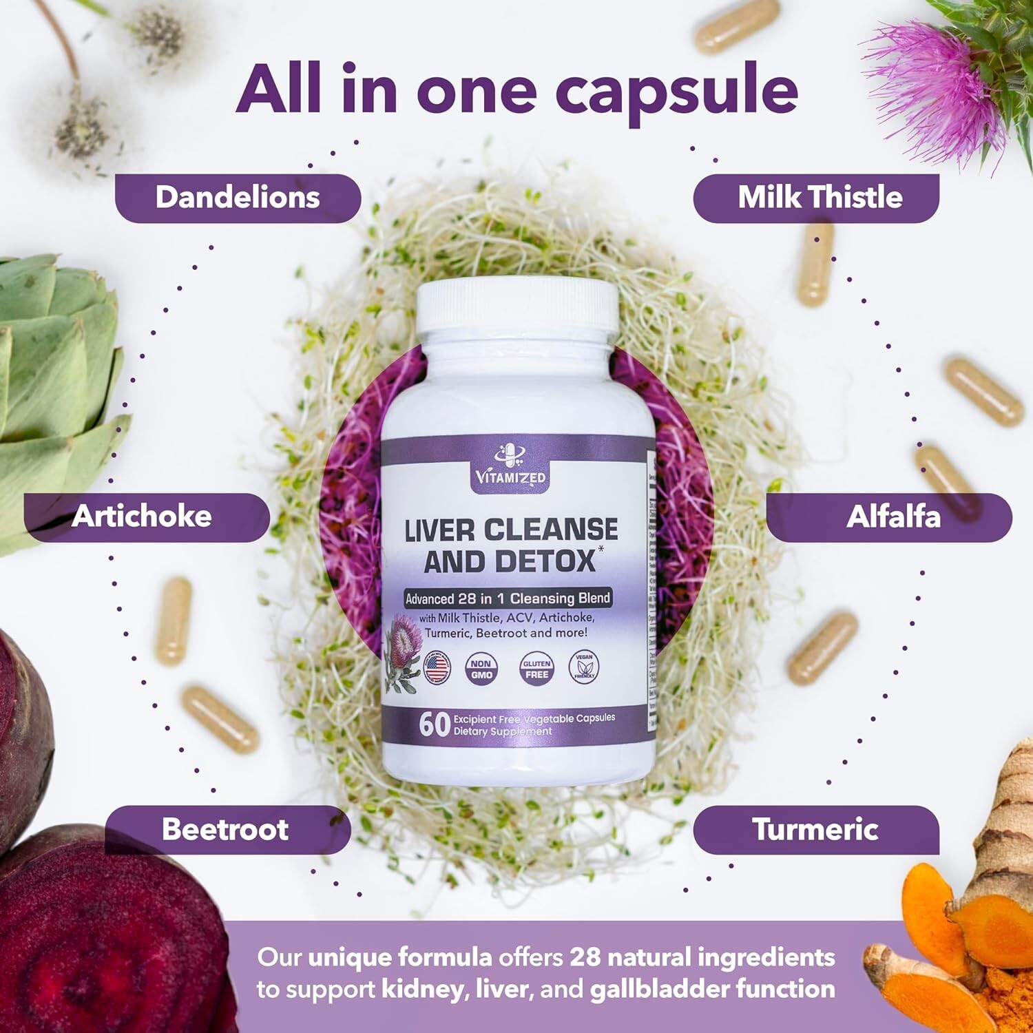 Liver Cleanse & Detox Advanced 28 in 1 Cleansing Blend