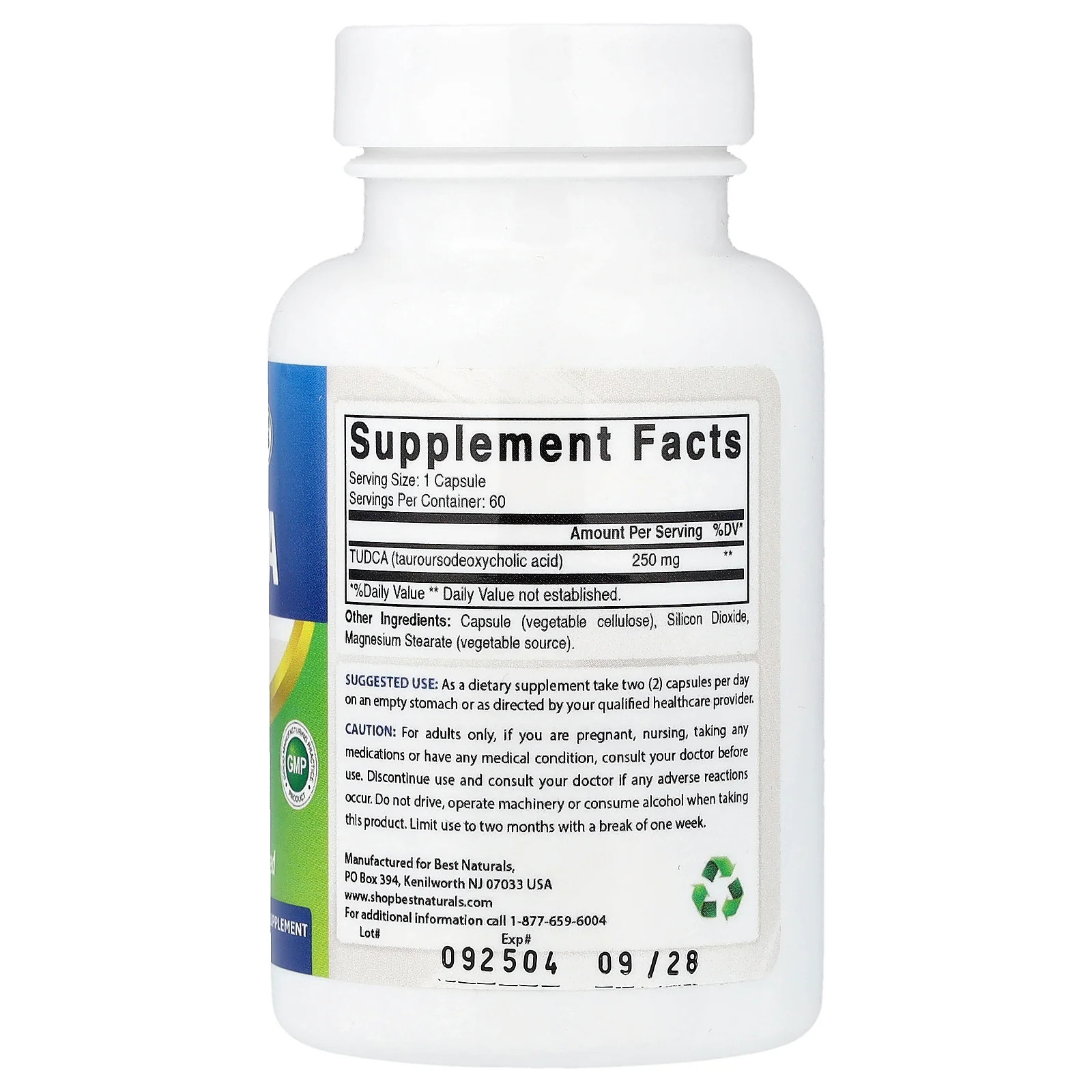 2 X Best Naturals, TUDCA, 250 mg, 60 Capsules