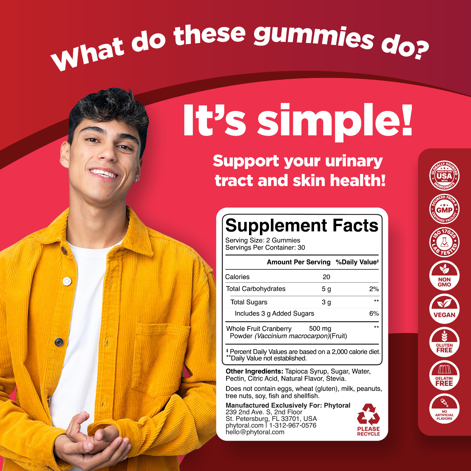 Extra Strength Cranberry Gummies for Women – Delicious Potent Supplement