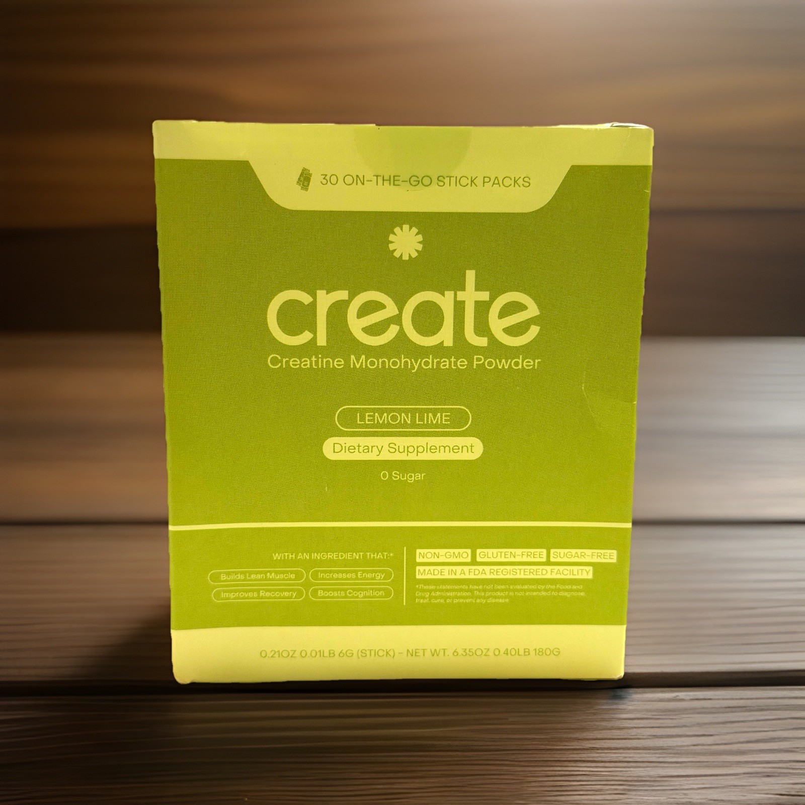 2 Pack Create Creatine Monohydrate On-The-Go Sticks Lemon Lime 60 Ct. Exp 08/27