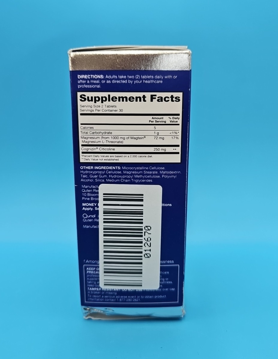 Qunol Brain Health Focus Plus Tablets Energy Supplement Count 60 Exp 02/27