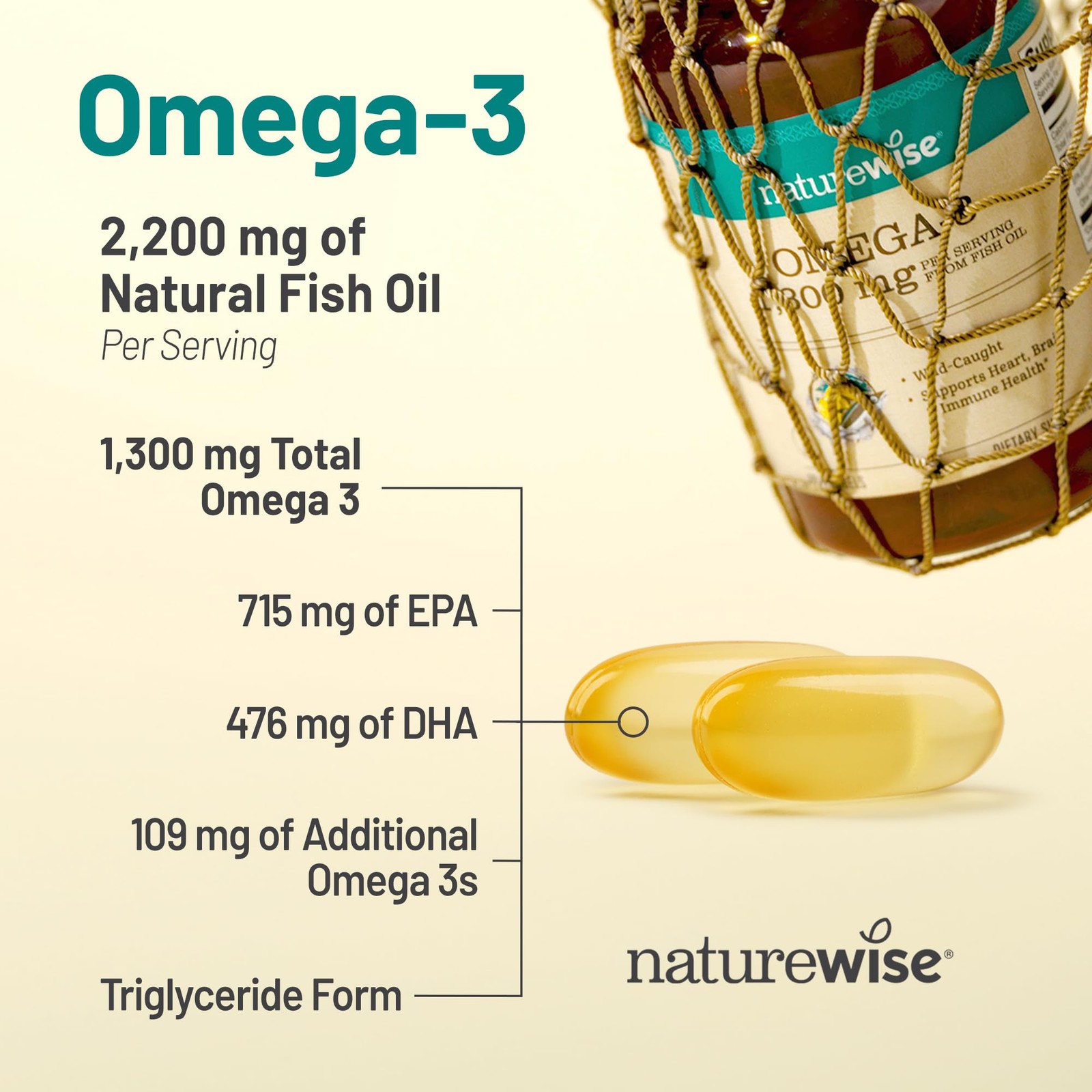 Naturewise Ultra Omega 3 Oil 2200 Mg To 1300 Mg – – – Oil Epa Dha – –