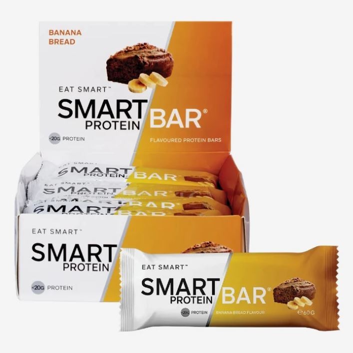 New Smart Protein Bar Banana Bread 60g x 12 Bars by Smart Diet Solutions