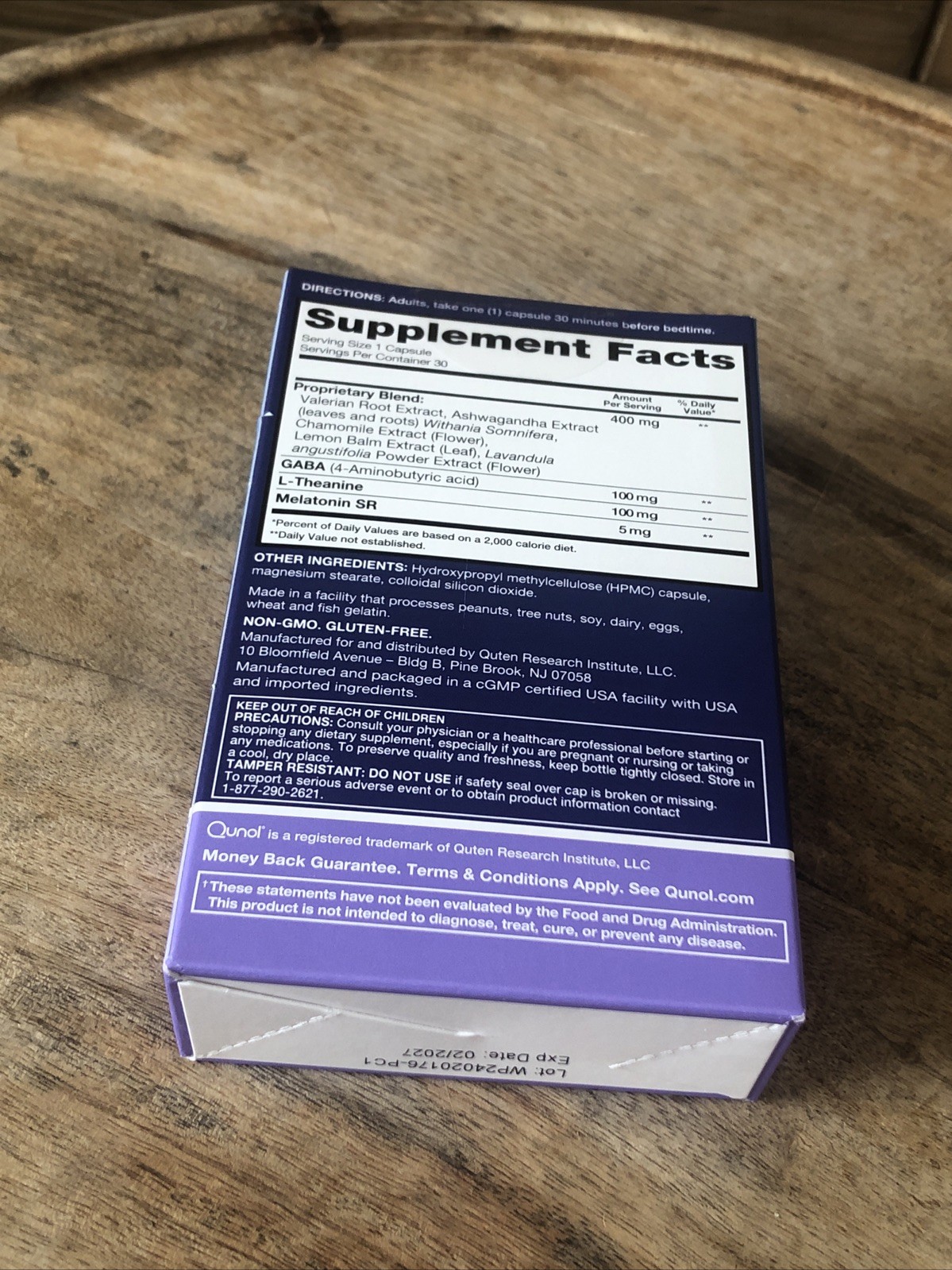 Qunol Sleep Support Complex 5:1 Time Release Melatonin 30ct Exp 2/27
