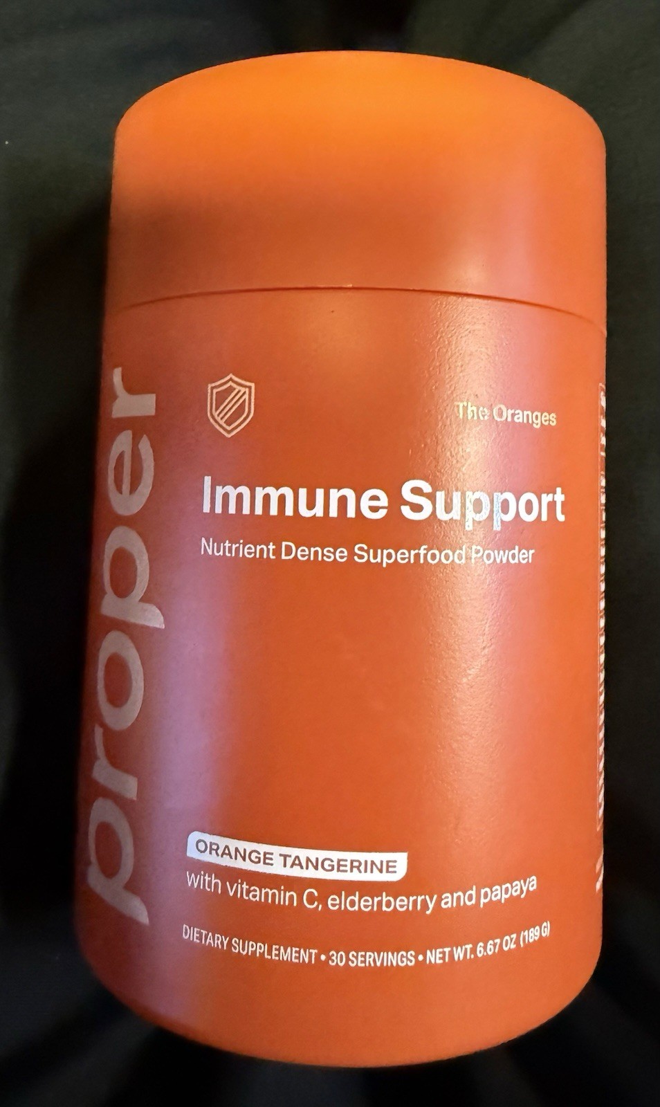 Proper Superfood Powder Orange Tangerine Immune Support Vitamin C Elderberry