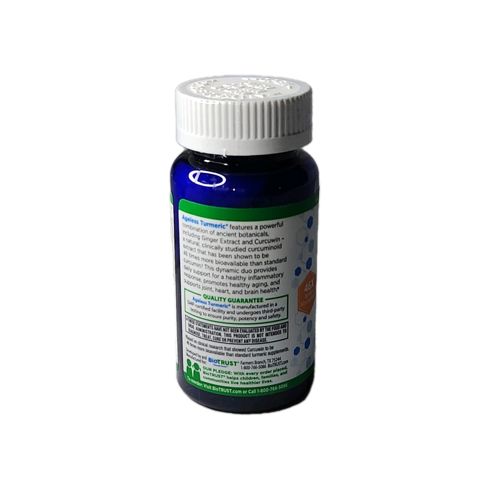 BioTrust Ageless Turmeric Supplement 60 Capsules Exp 12/26