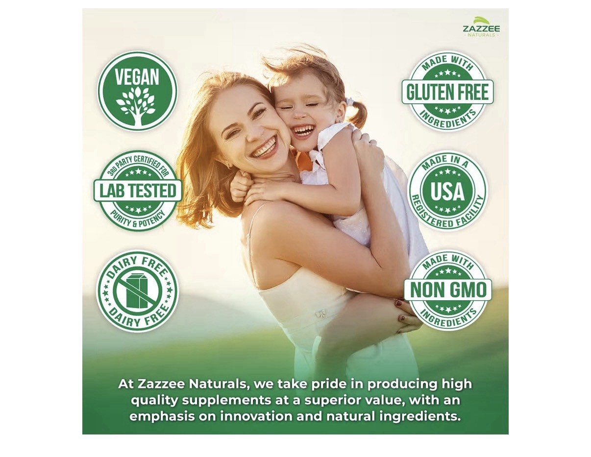 Zazzee Fenugreek Extra Strength Healthy Lactation Overall Health Wellbeing 120ca