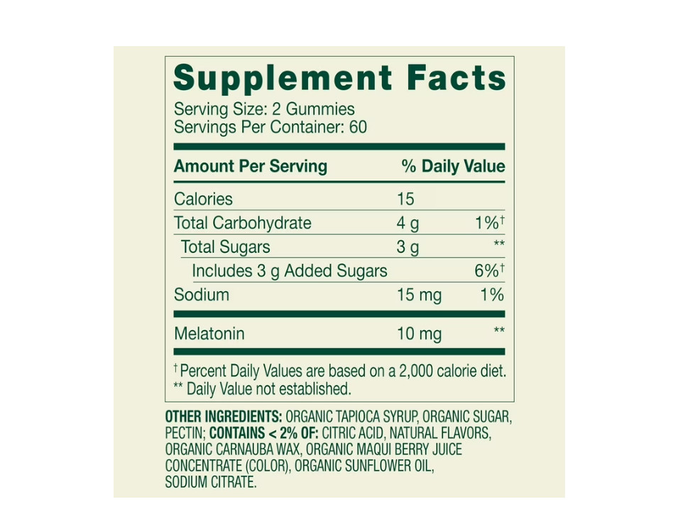 Spring Valley Vegetarian Melatonin Gummies- 10 mg- 120 ct