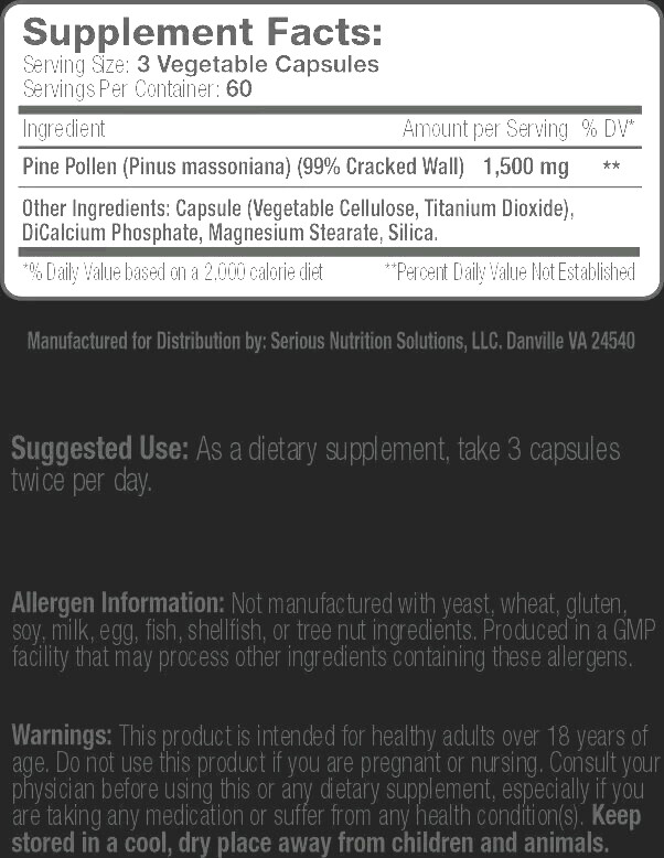 SNS Serious Nutrition Solutions Pine Pollen