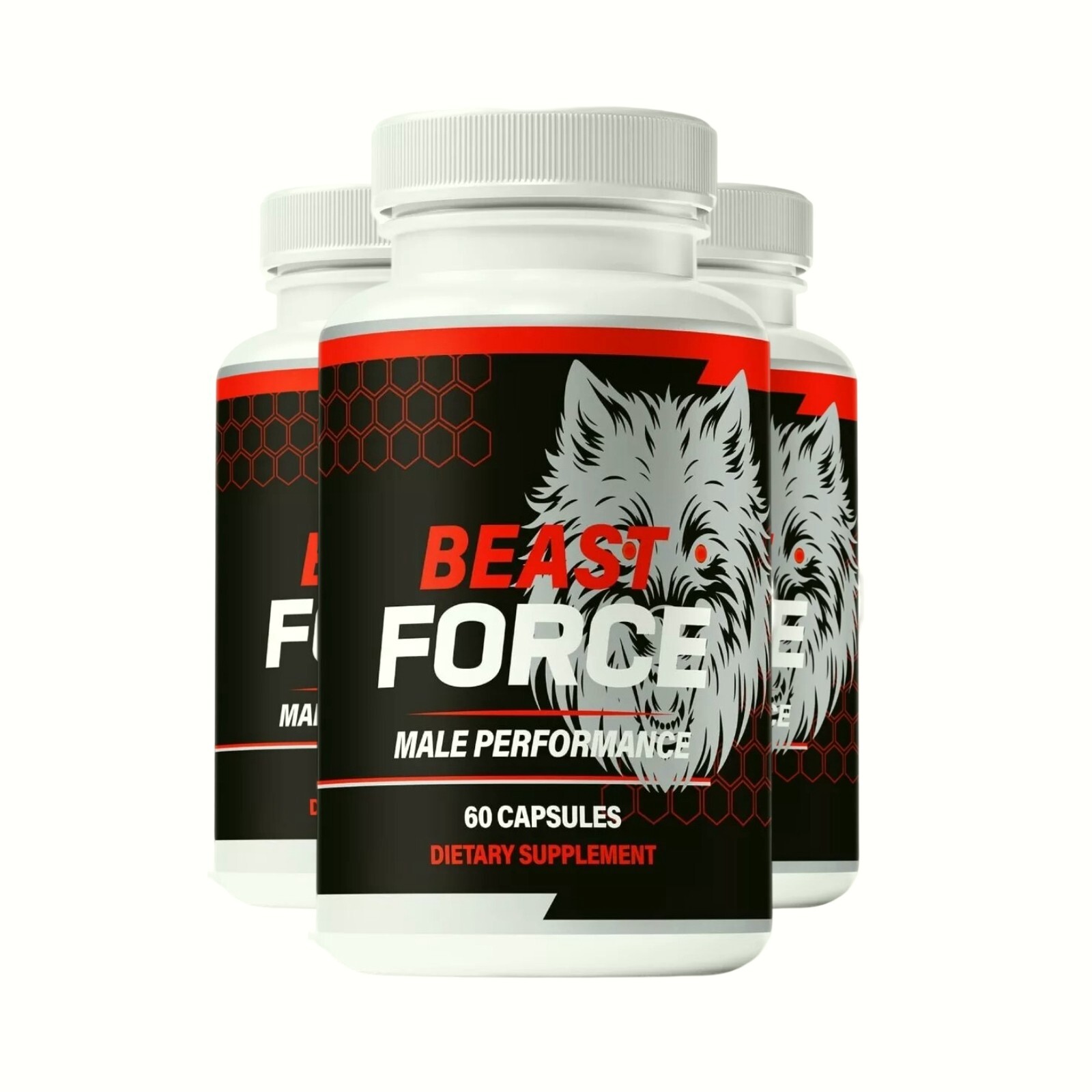 3-Pack Beast Force Pills – BeastForce Male Maximum Performance – 180 Capsules
