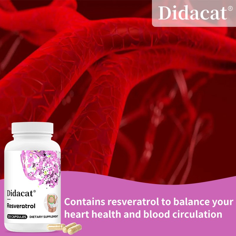 Resveratrol Supplement | Heart & Anti-Aging Support, 30/60/120 Capsules