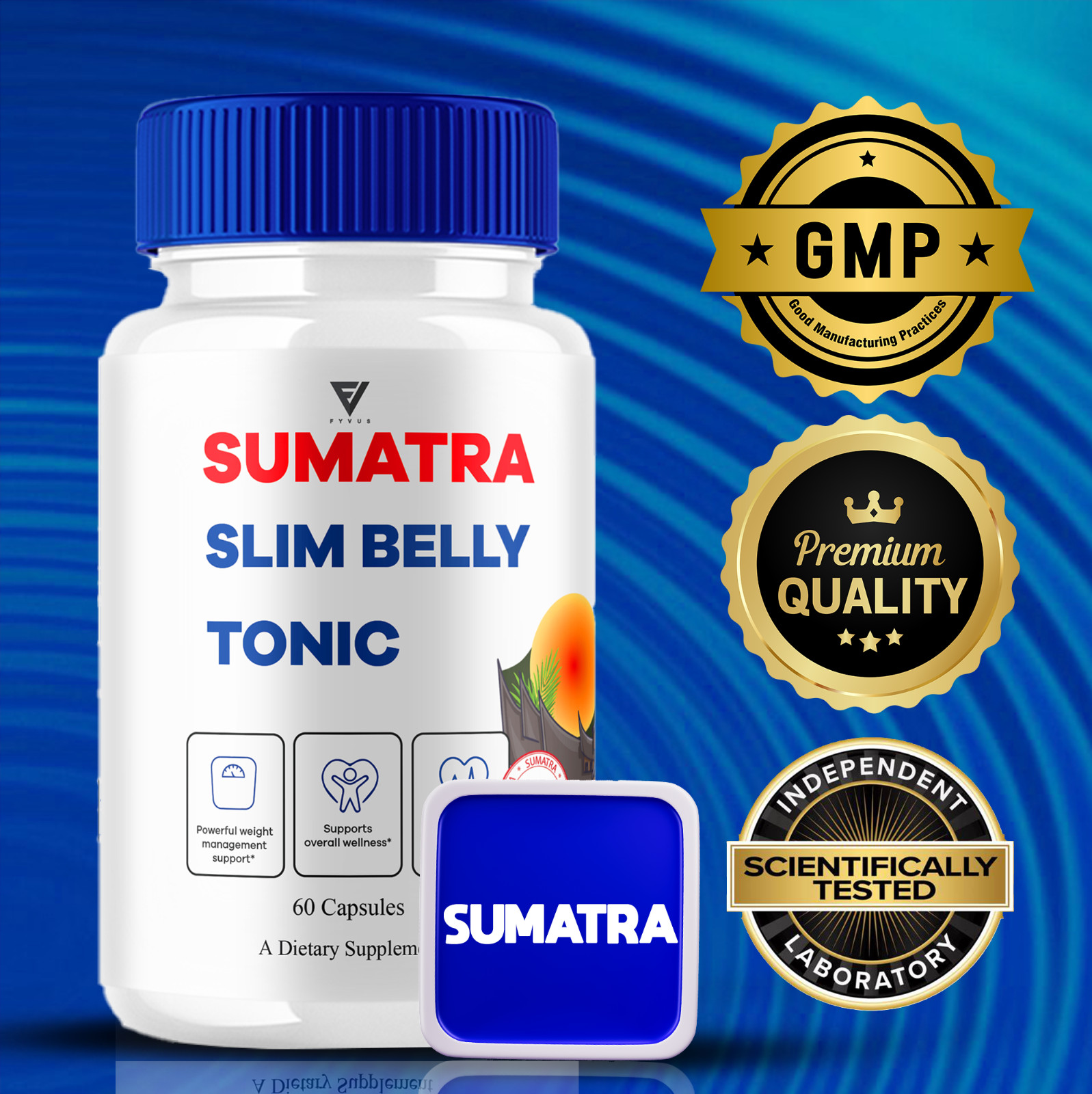 (5 Pack) Sumatra Slim Belly Tonic Capsules, Sumatra Advanced (300 Capsules)