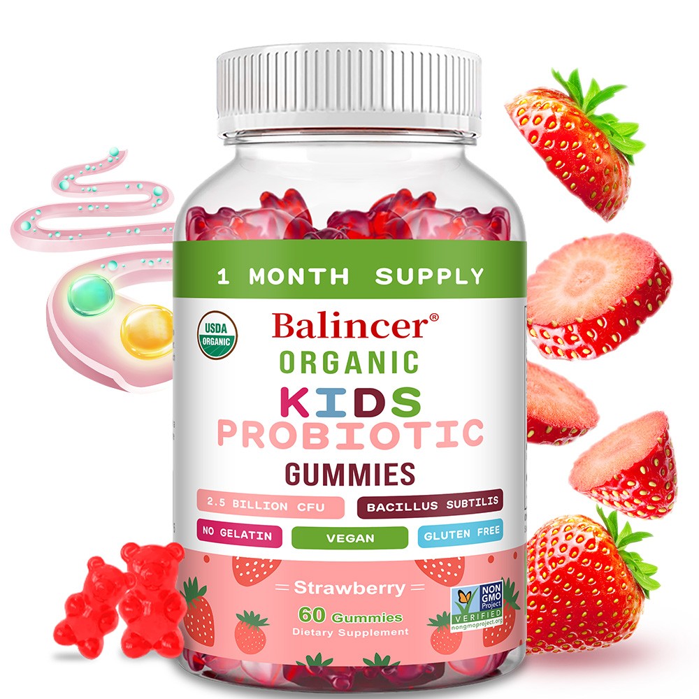 Children Probiotic Gummies for Gut&Immune Health,Kid-Friendly Vegan 60 Count