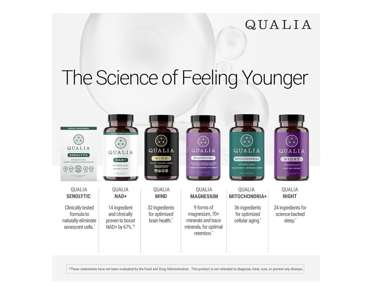 Qualia Mind Caffeine Free Focus Memory Ultimate Blend For Brain Health 120 Caps
