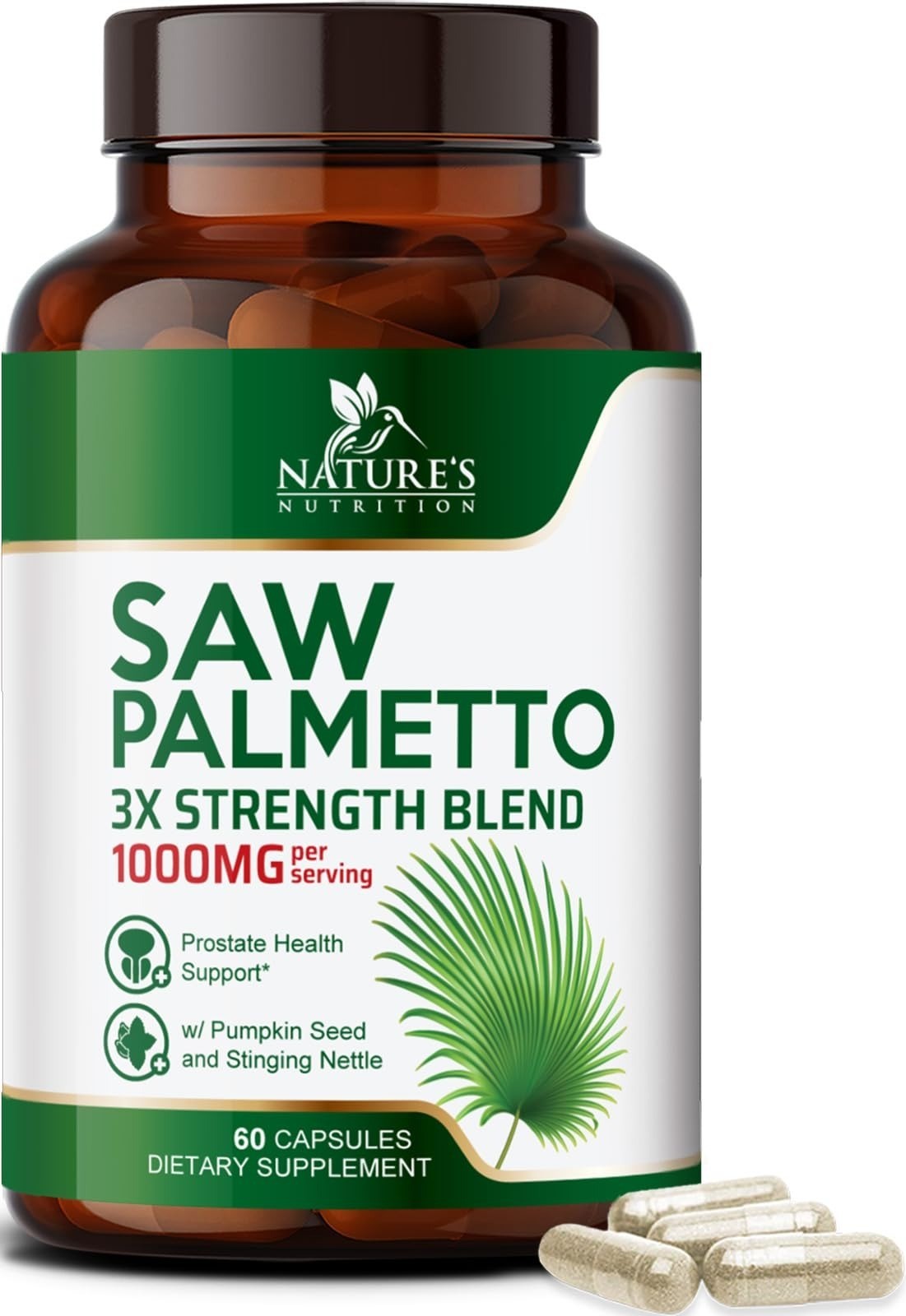 Saw Palmetto for Men – Prostate Health Supplement – 120 Capsules