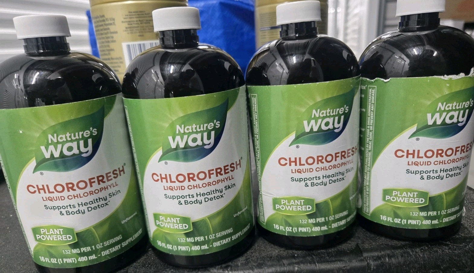 ✅4 Lot Nature’s Way Chlorofresh Liquid Chlorophyll 16 oz Unflavored Exp Oct 2027