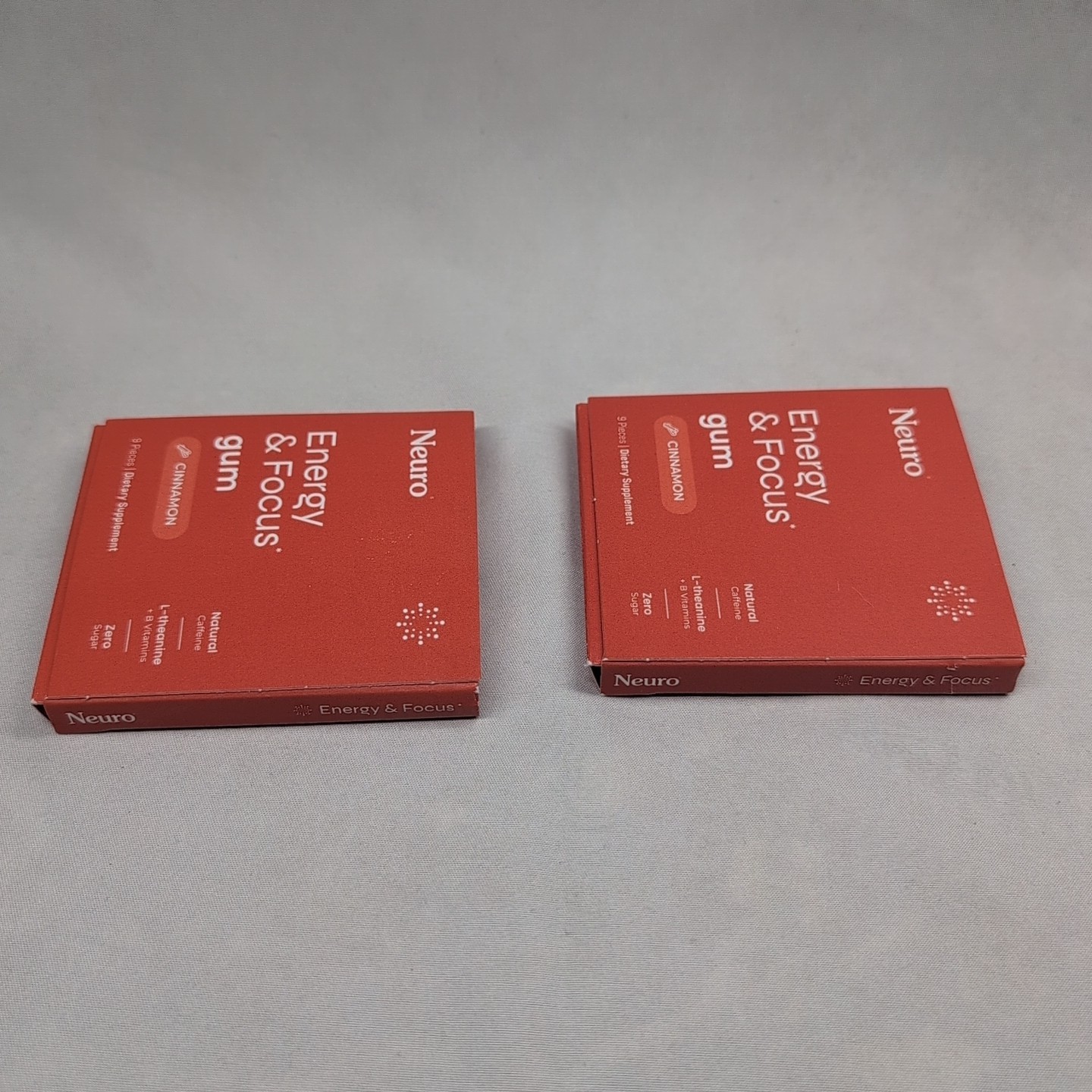 2 Neuro Gum CINNAMON Caffeine B-12, Exp 03/27
